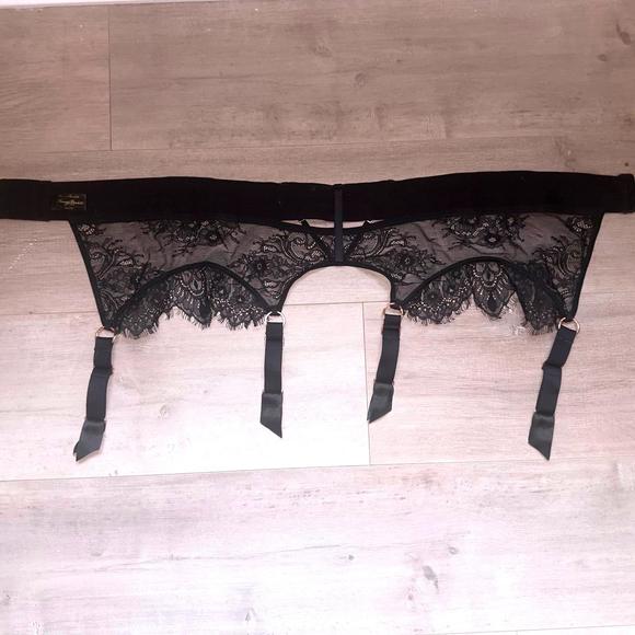 🖤 Honey Birdette Black Belinda Suspender - Size L 🖤 - Picture 3 of 5